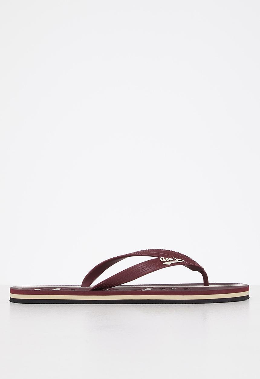 Aca Joe - Aj logo flip-flop - burgundy