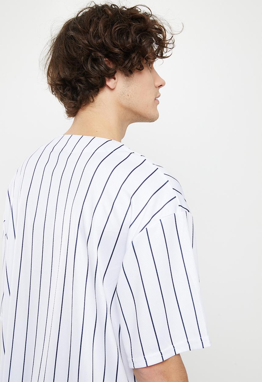 Factorie - Baseball shirt - white & navy