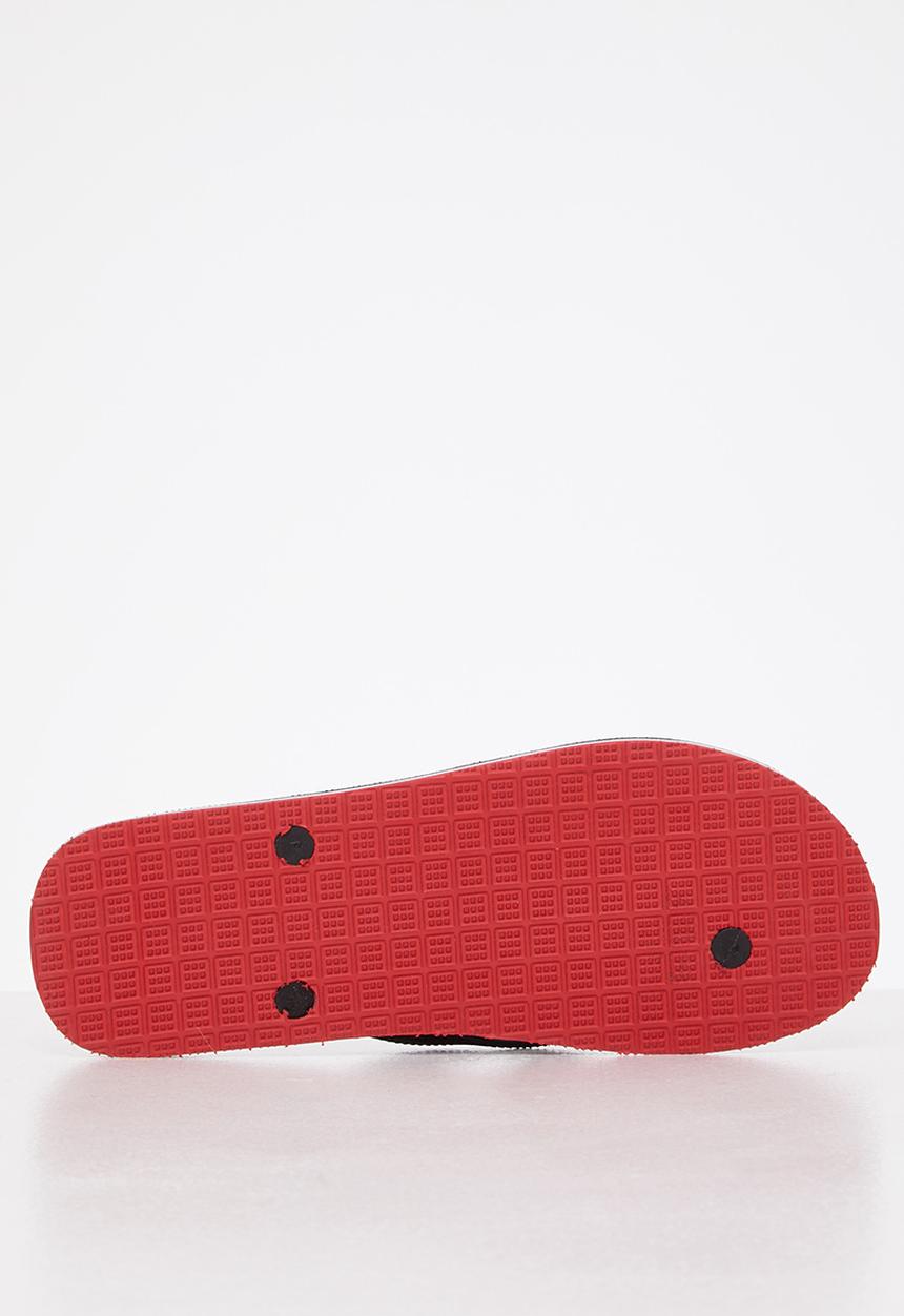 Aca Joe - Aj logo flip-flop - black
