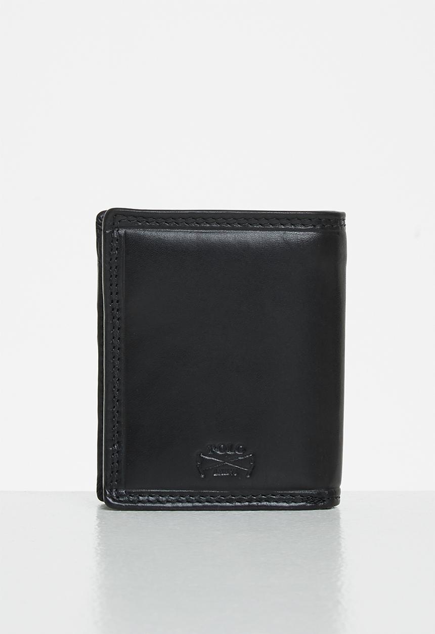 POLO - Billfold extra card flap - black