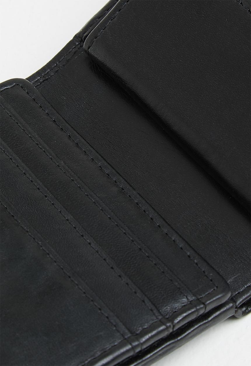 POLO - Billfold extra card flap - black