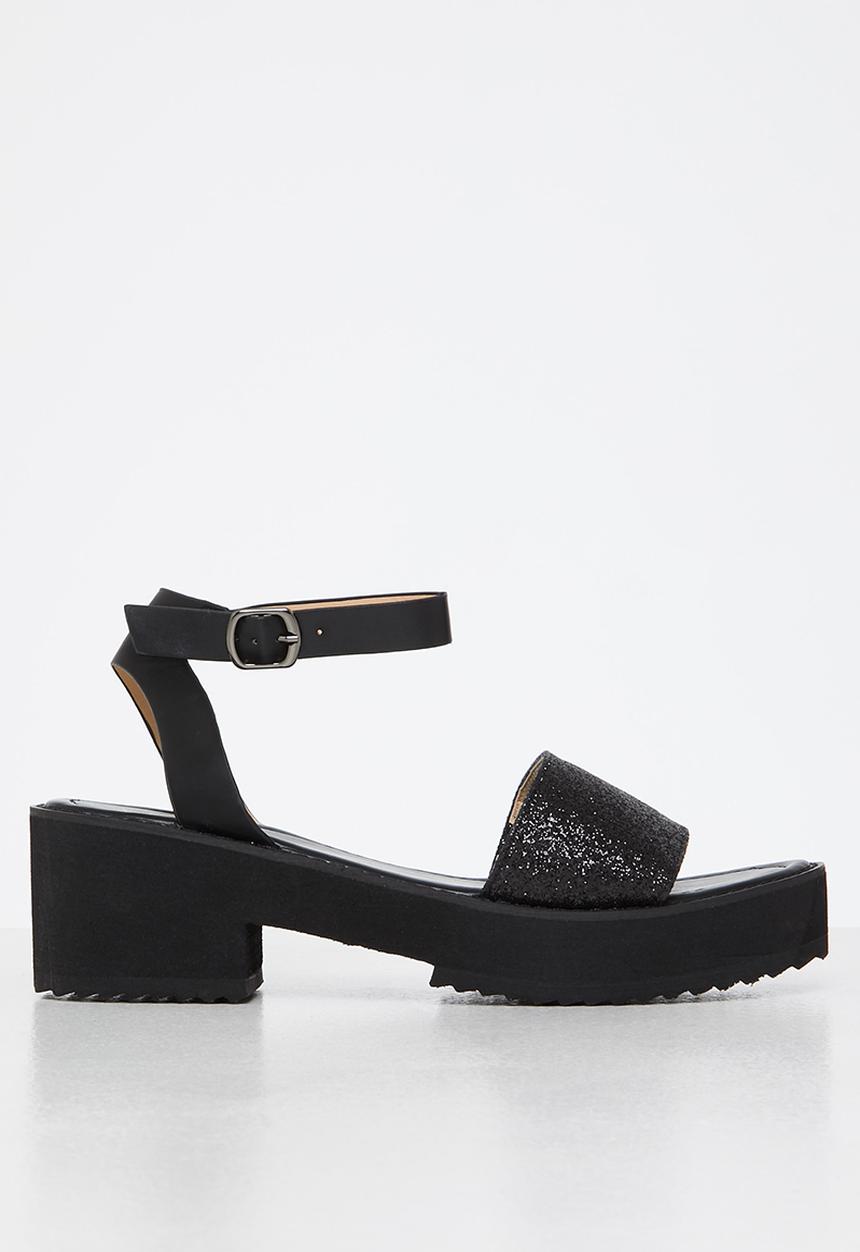Miss Black - Grunge2 block heel -  black