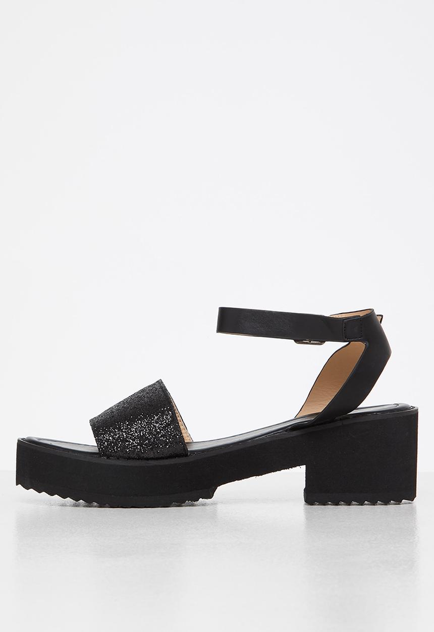 Miss Black - Grunge2 block heel -  black