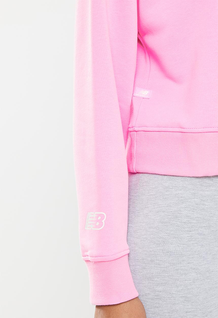 New Balance  - Nb essentials magnify fleece hoodie - orbit pink