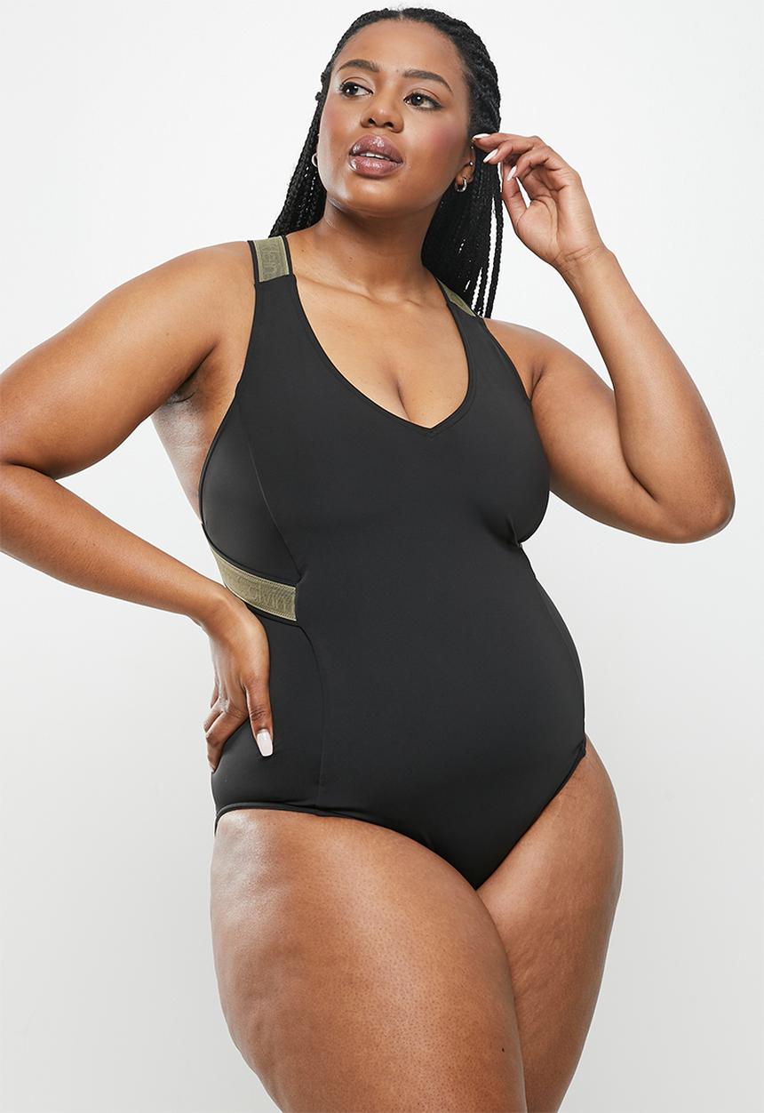 Calvin Klein - Ck curve plunge onepiece - black