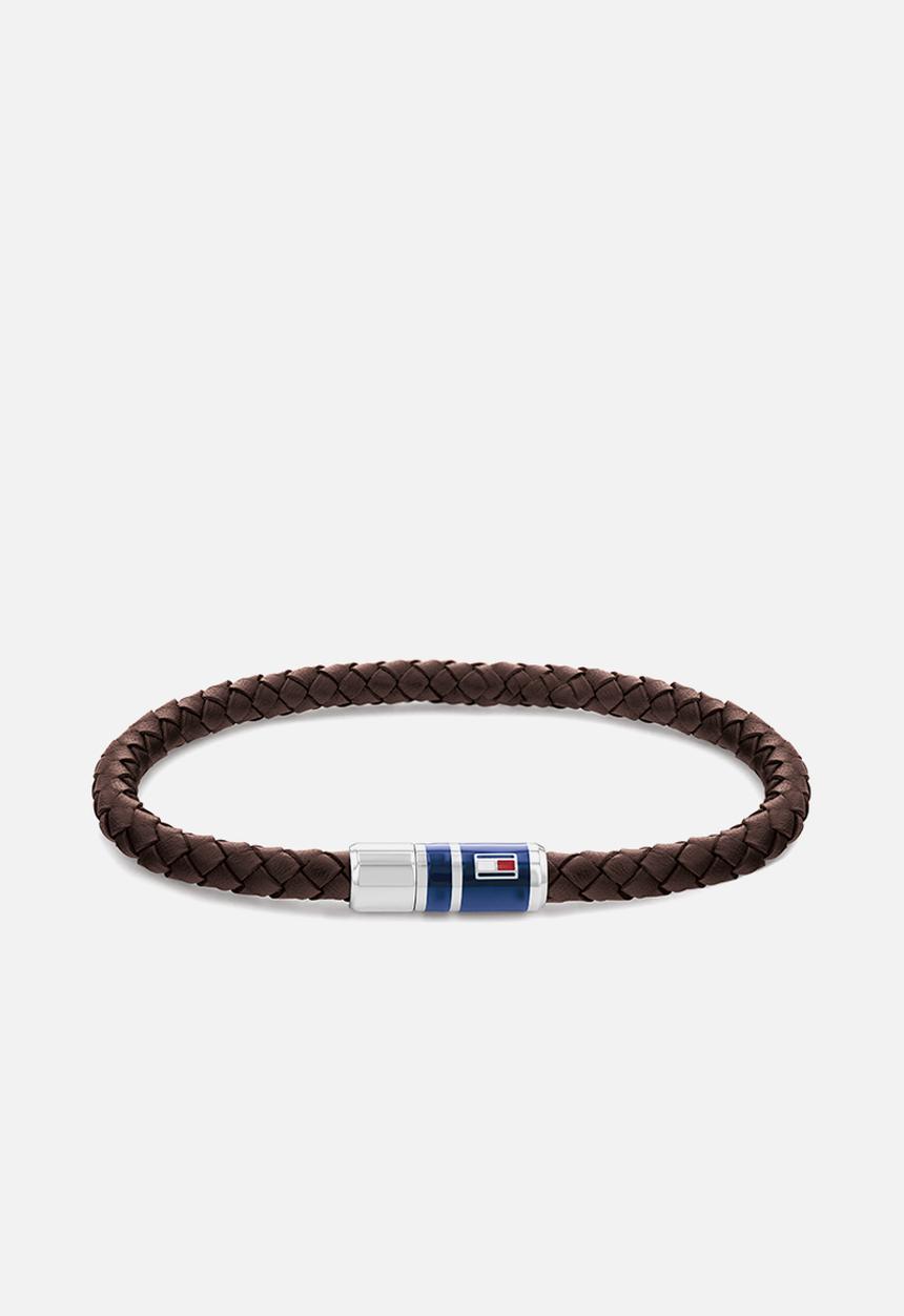 Tommy Hilfiger - Thj casual leather braided bracelet - brown