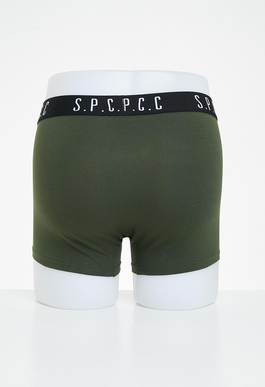 S.P.C.C - Signature boxer brief underwear - Dark moss