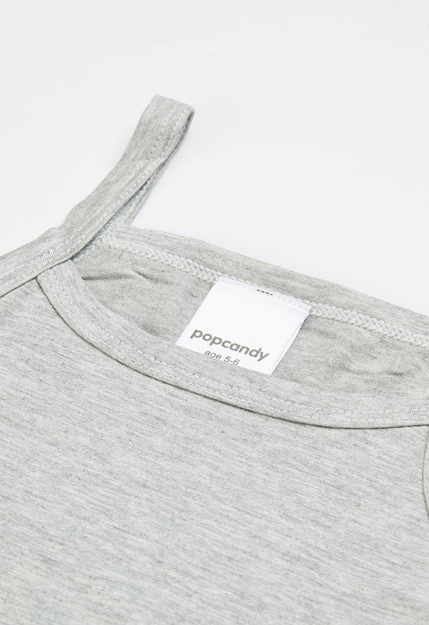 Pop Candy - Girls 2 pack cami - grey & black