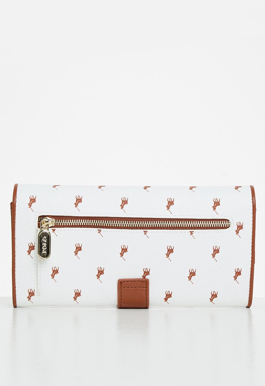 POLO - Iconic trifold purse-white