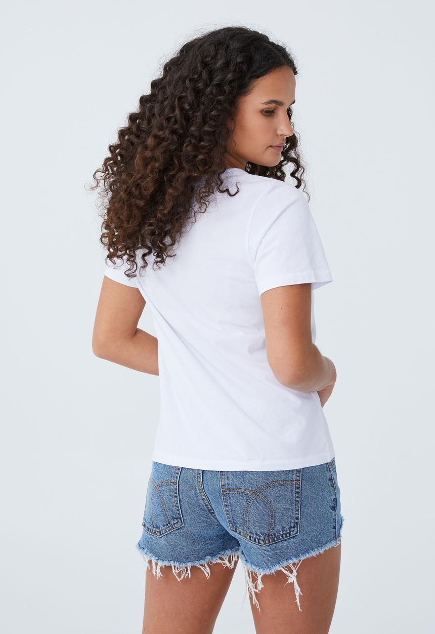 Cotton On - Low rise denim short - off shore rip blue