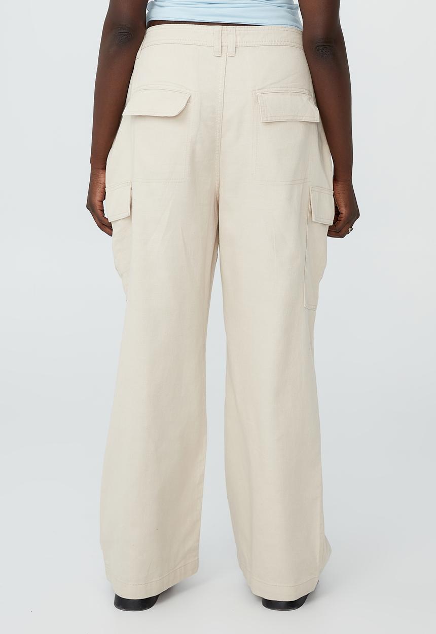 Cotton On - Curve bobbie cargo pant - stone