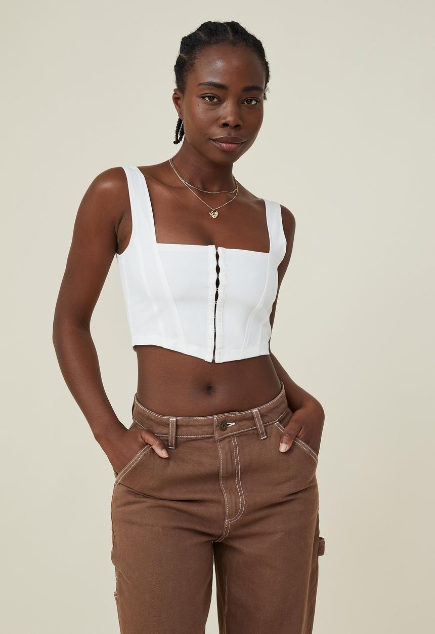 Cotton On - Corset top - chalk white
