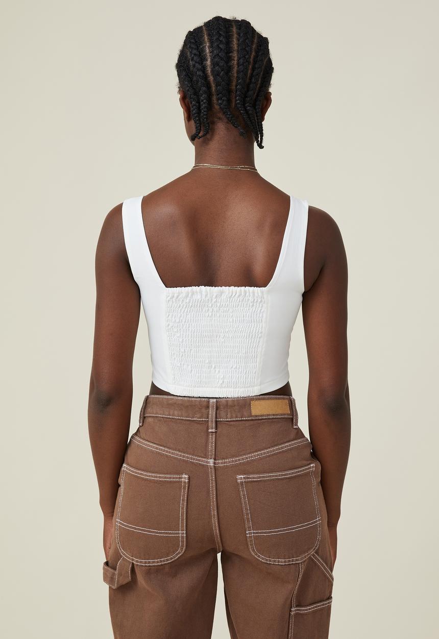 Cotton On - Corset top - chalk white