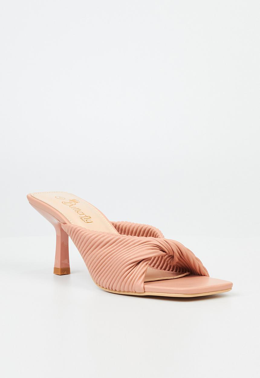 Butterfly Feet - Amber 1 mule barely there stiletto heel - pink