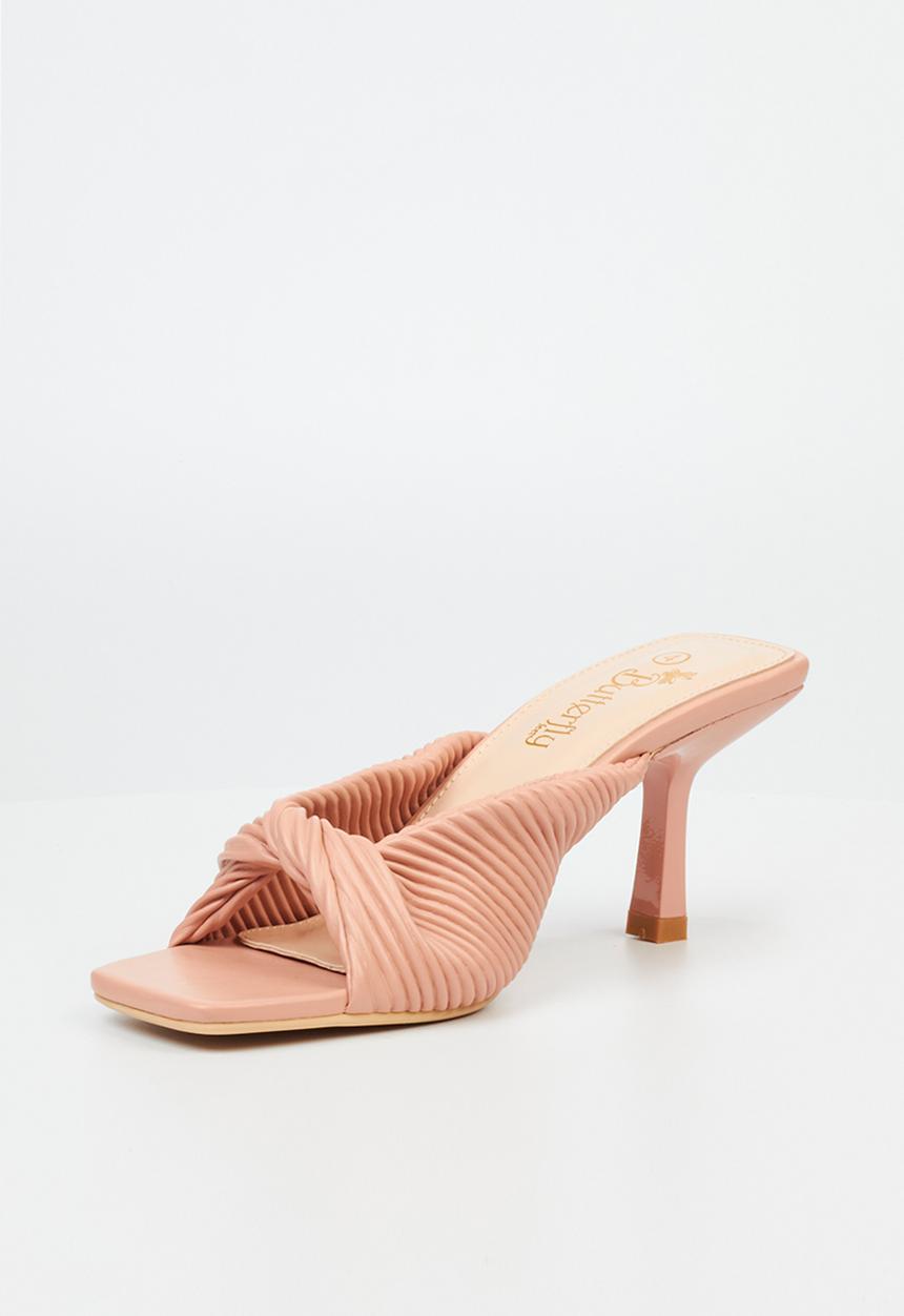 Butterfly Feet - Amber 1 mule barely there stiletto heel - pink