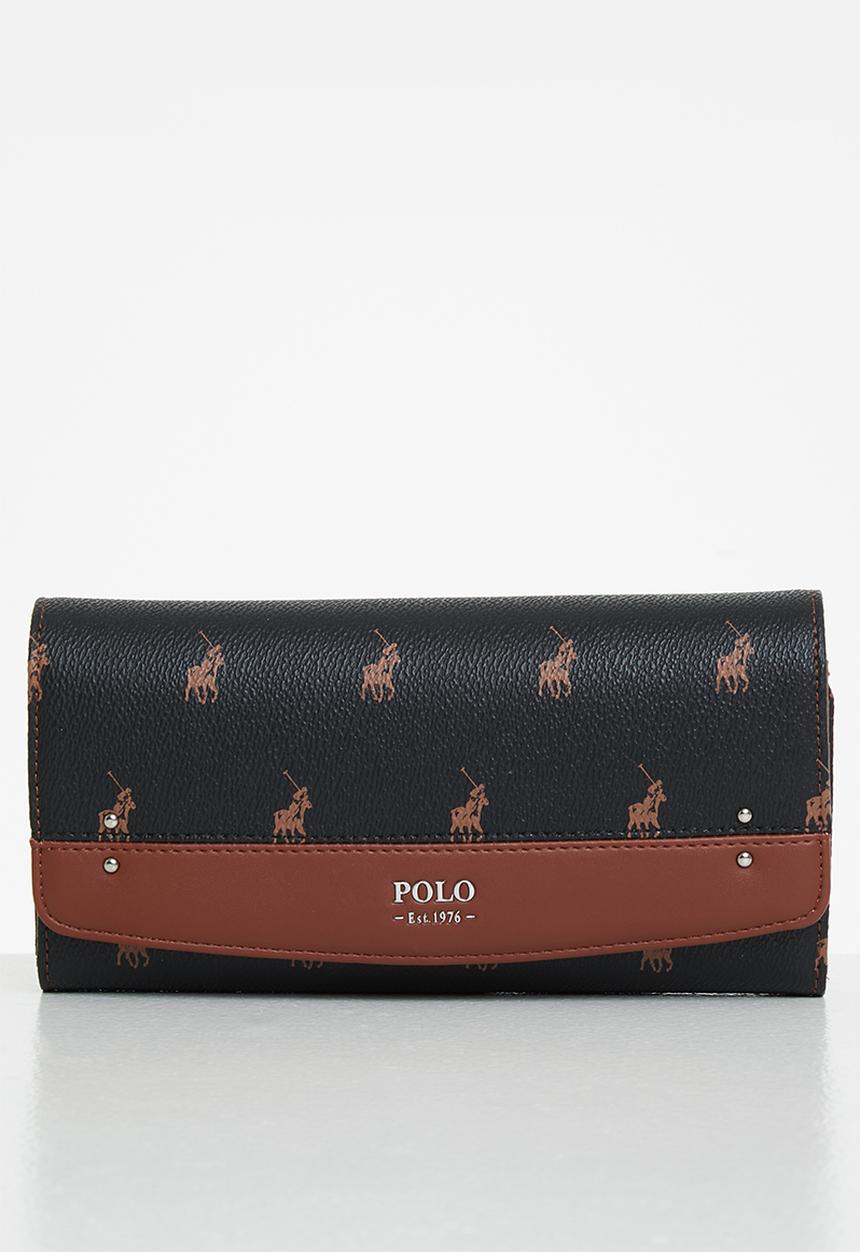 POLO - New classic trifold purse bag - black