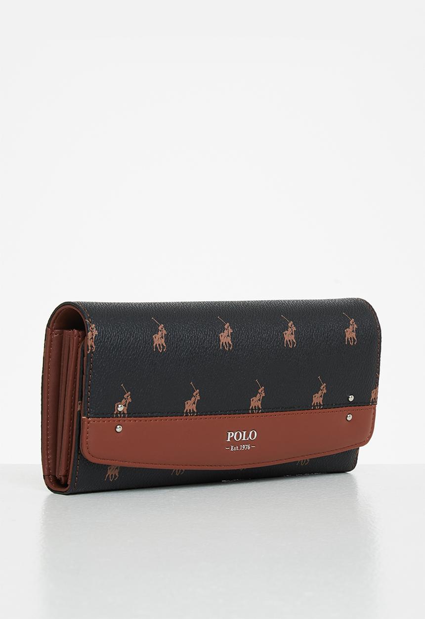 POLO - New classic trifold purse bag - black