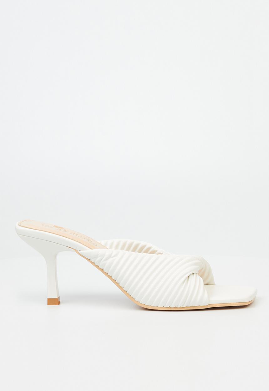 Butterfly Feet - Amber 1 mule barely there stiletto heel - white