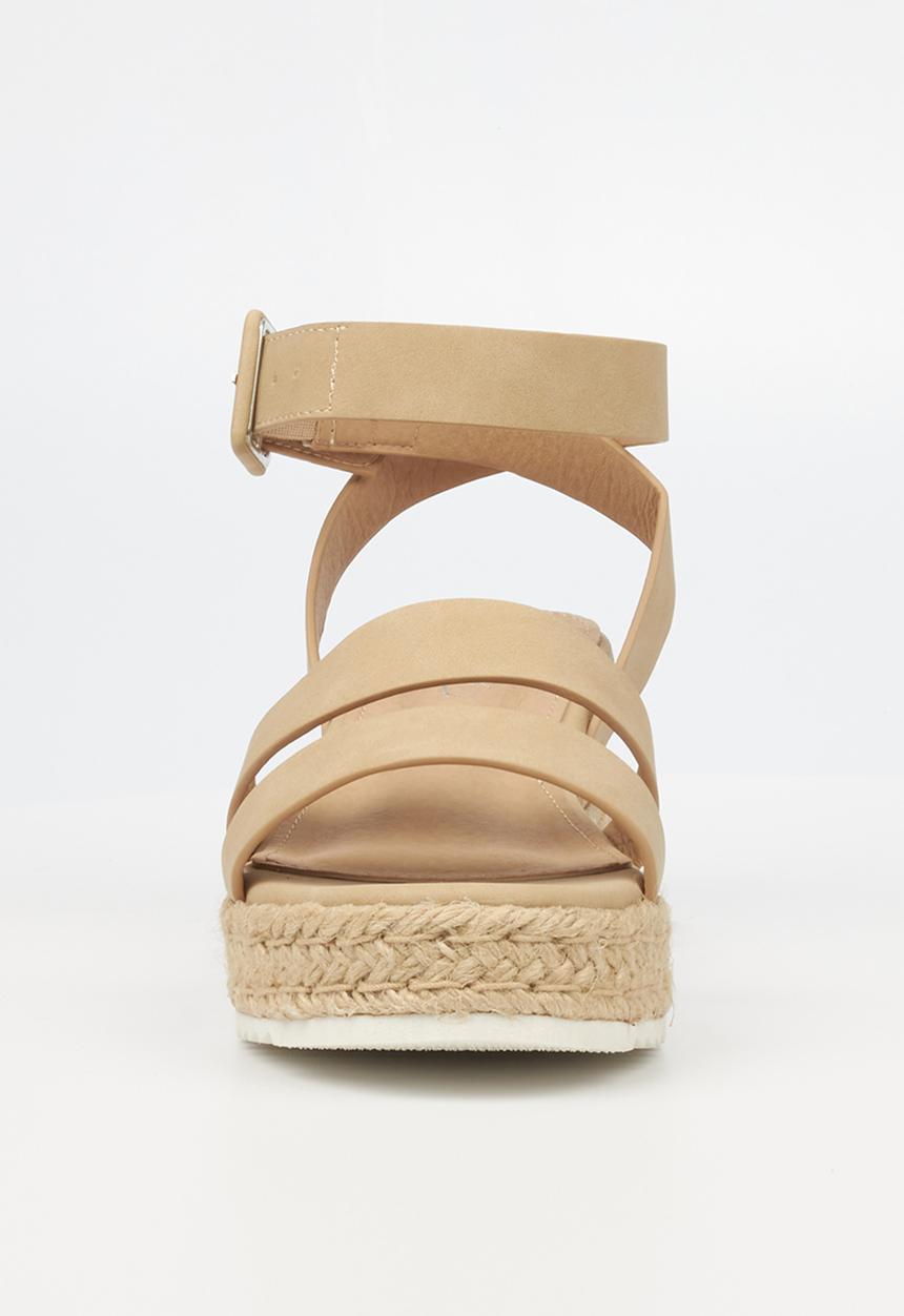 Miss Black - Steffi2 espadrille wedge heel - neutral
