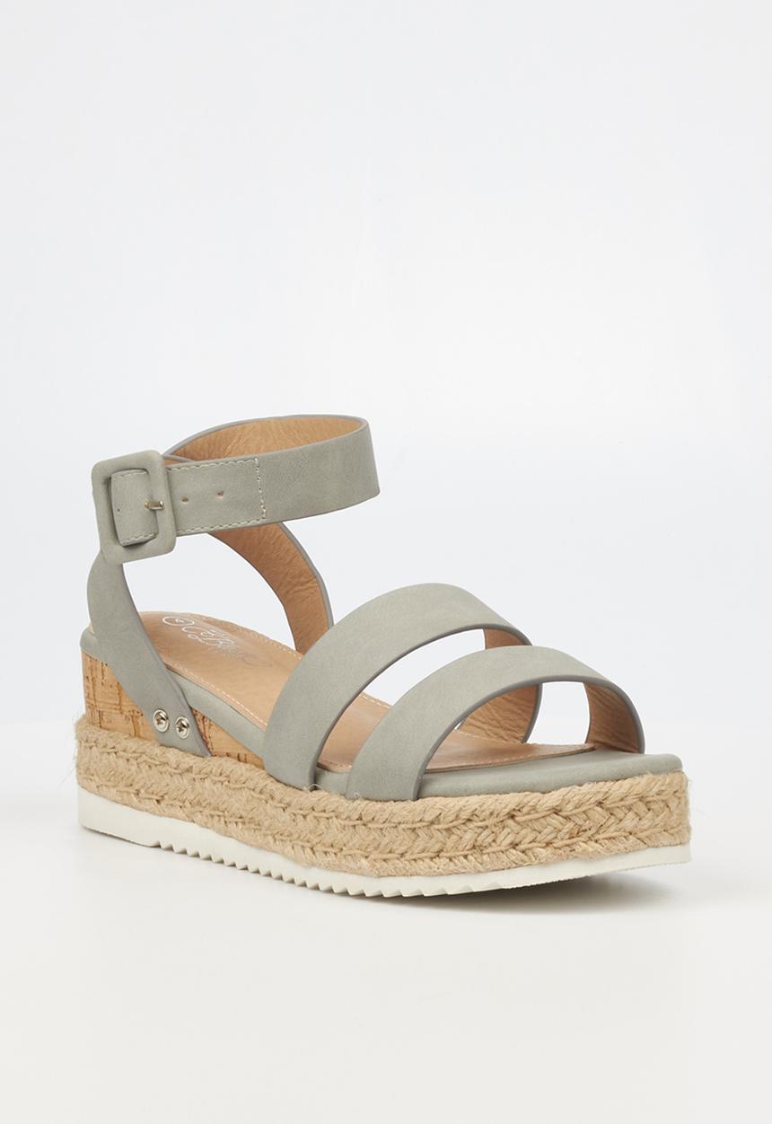 Miss Black - Steffi2 espadrille wedge heel - grey