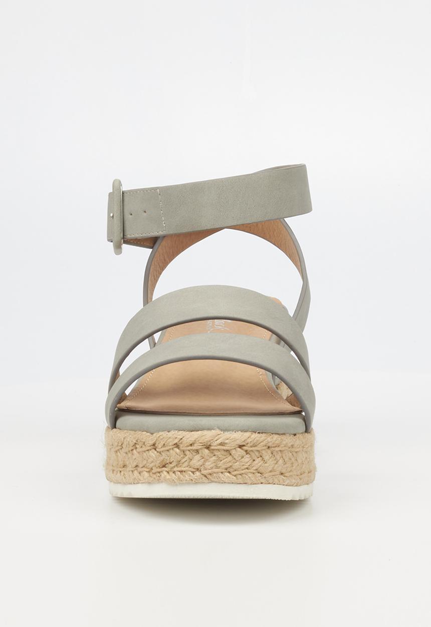 Miss Black - Steffi2 espadrille wedge heel - grey