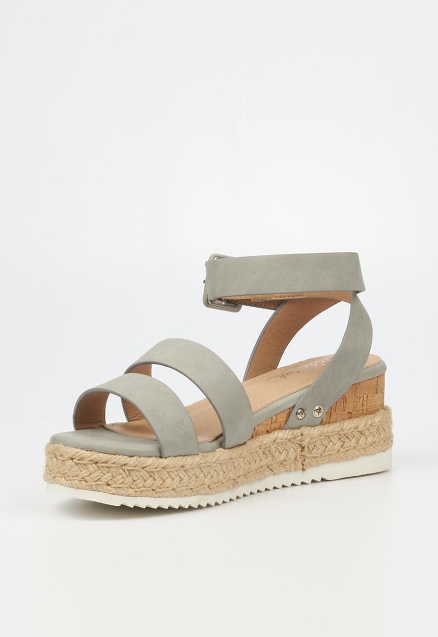 Miss Black - Steffi2 espadrille wedge heel - grey