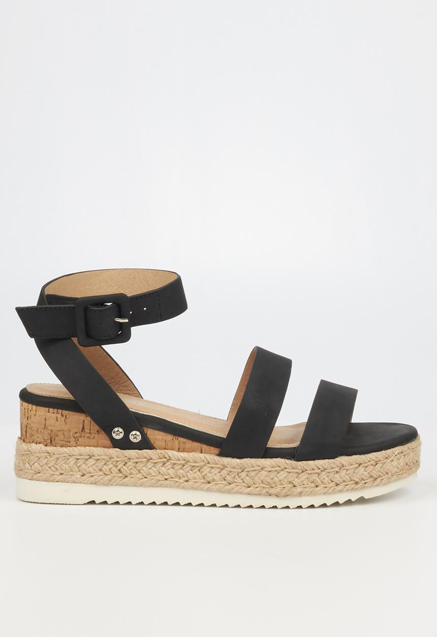 Miss Black - Steffi2 espadrille wedge heel - black