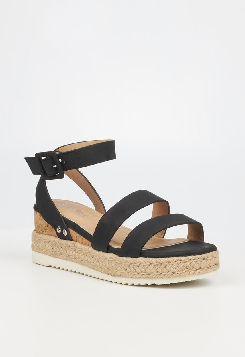 Miss Black - Steffi2 espadrille wedge heel - black