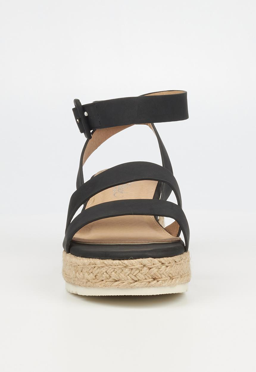 Miss Black - Steffi2 espadrille wedge heel - black