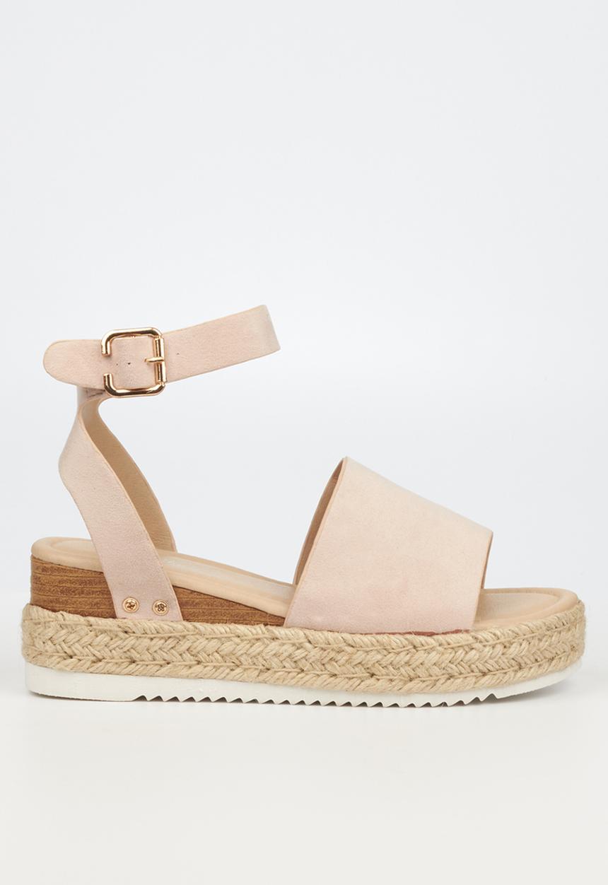 Miss Black - Steffi1 espadrille wedge heel - pink