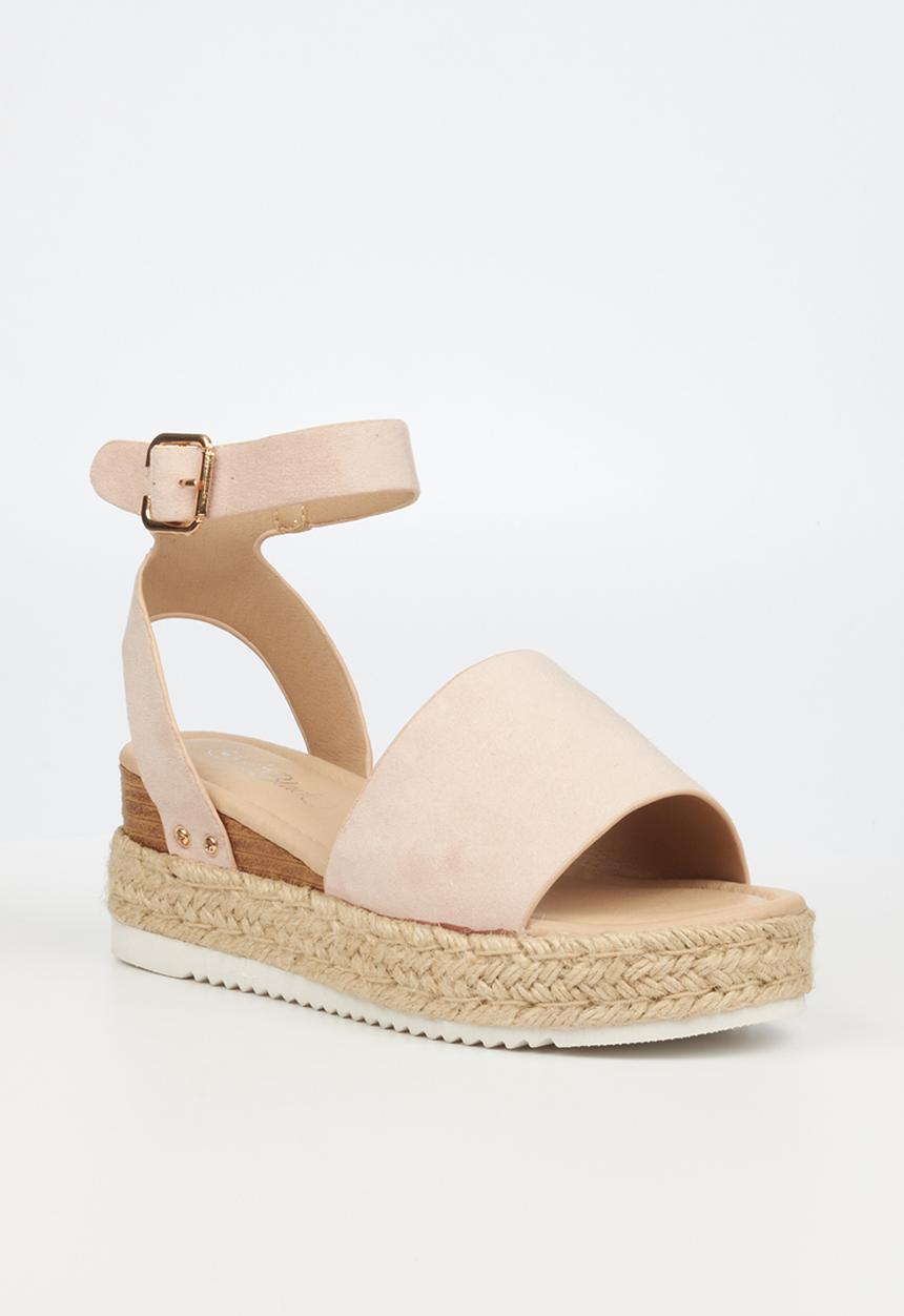 Miss Black - Steffi1 espadrille wedge heel - pink