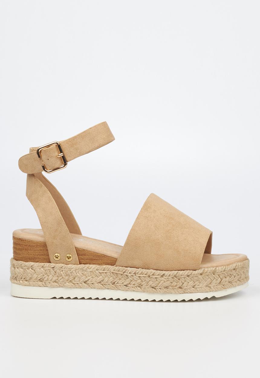 Miss Black - Steffi1 espadrille wedge heel - neutral