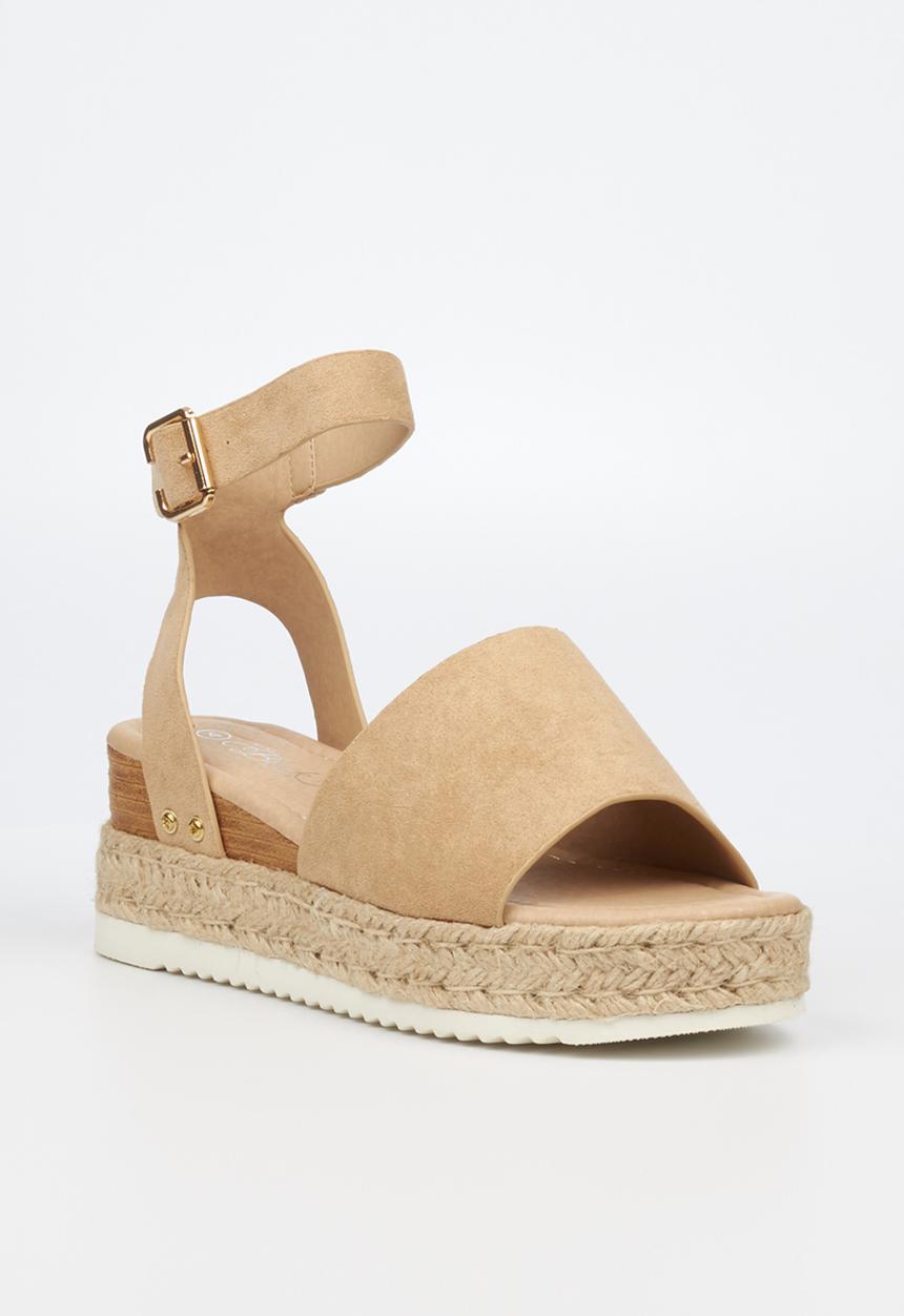 Miss Black - Steffi1 espadrille wedge heel - neutral