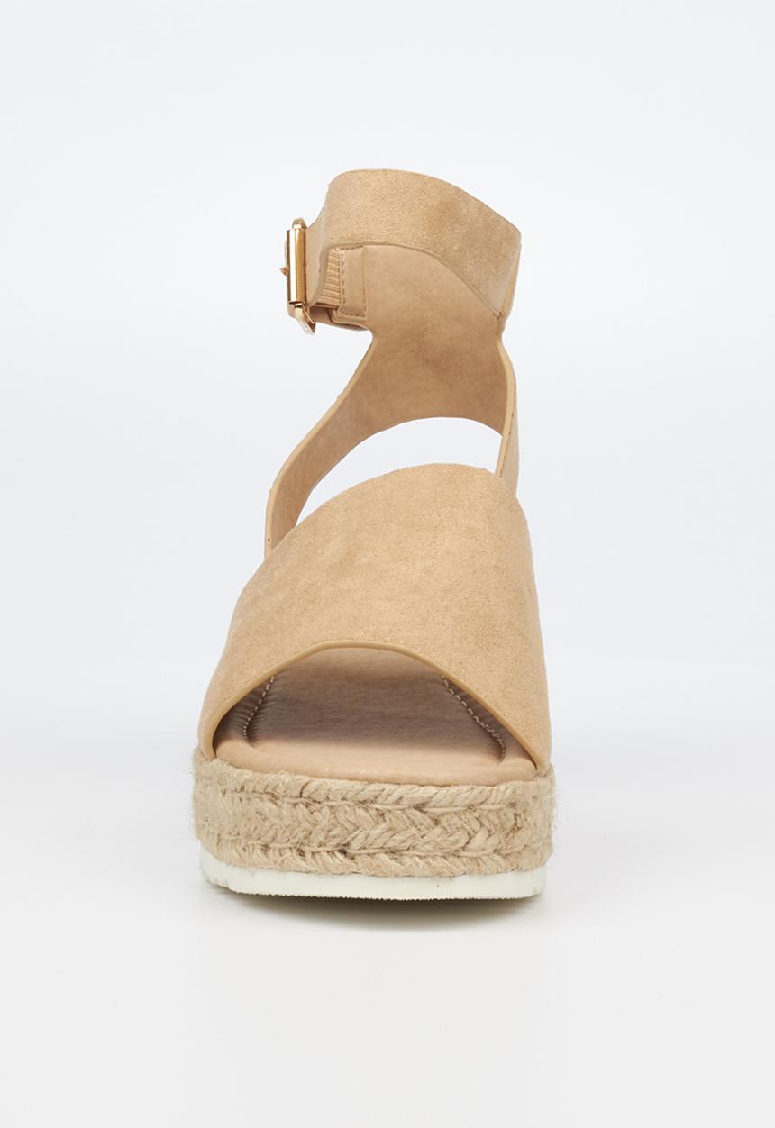 Miss Black - Steffi1 espadrille wedge heel - neutral