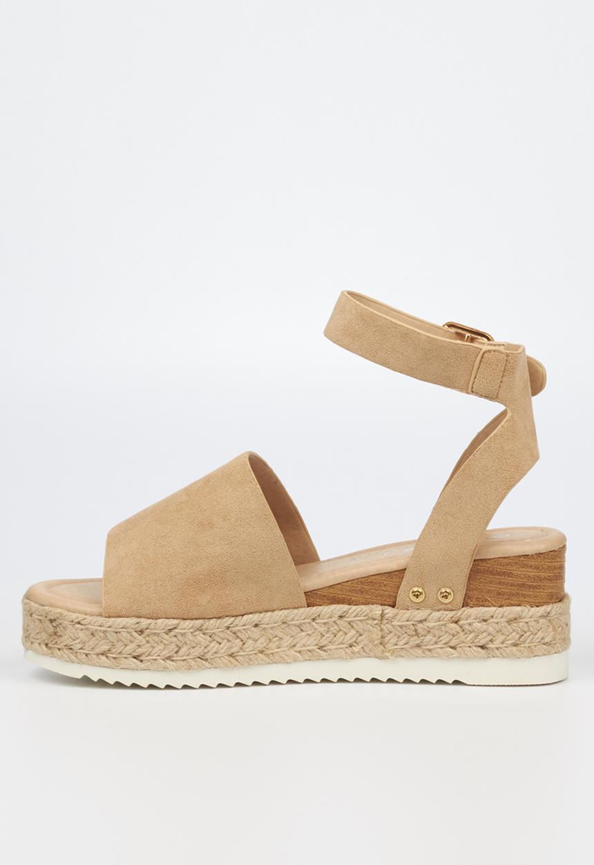 Miss Black - Steffi1 espadrille wedge heel - neutral