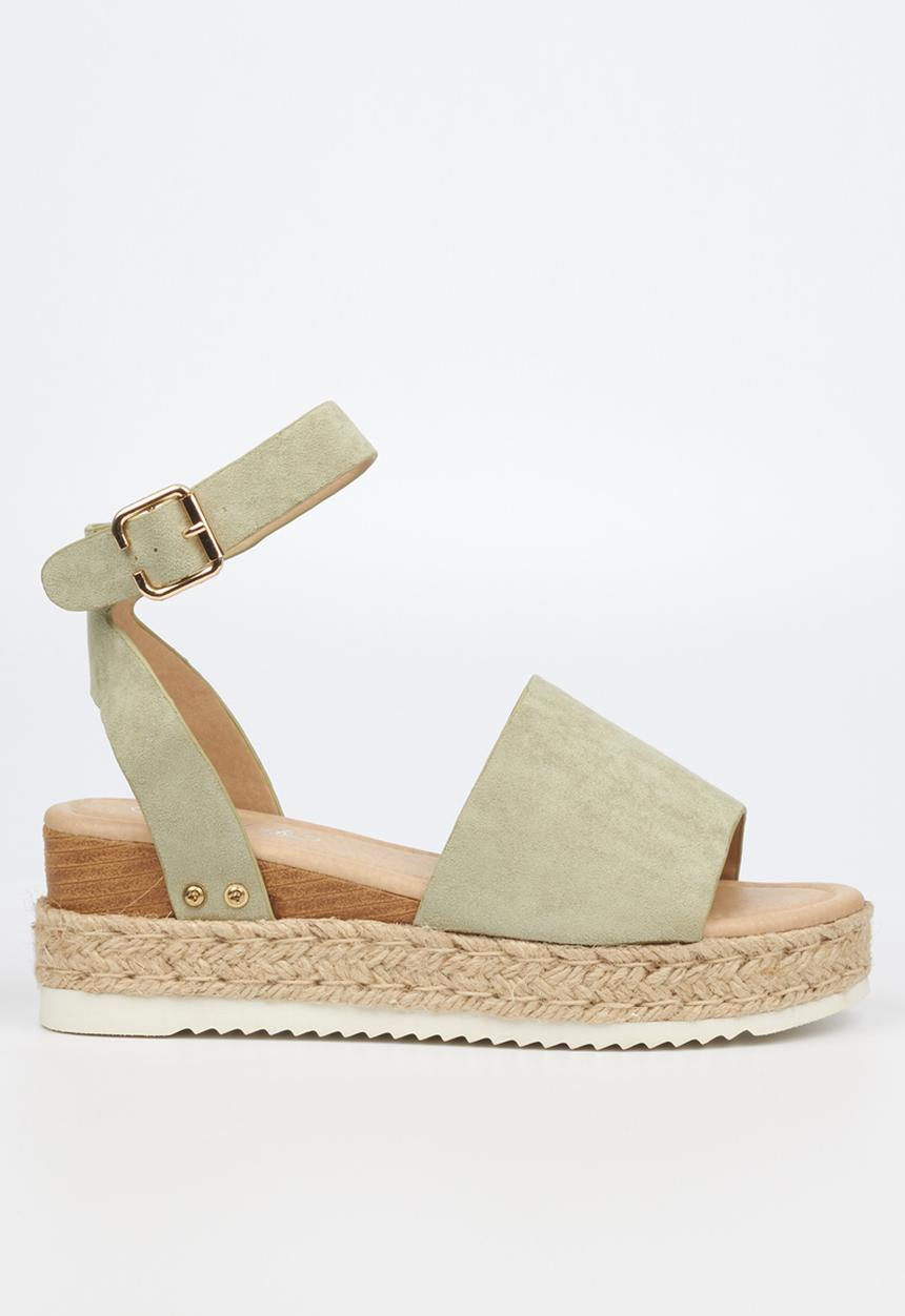 Miss Black - Steffi1 espadrille wedge heel - mint