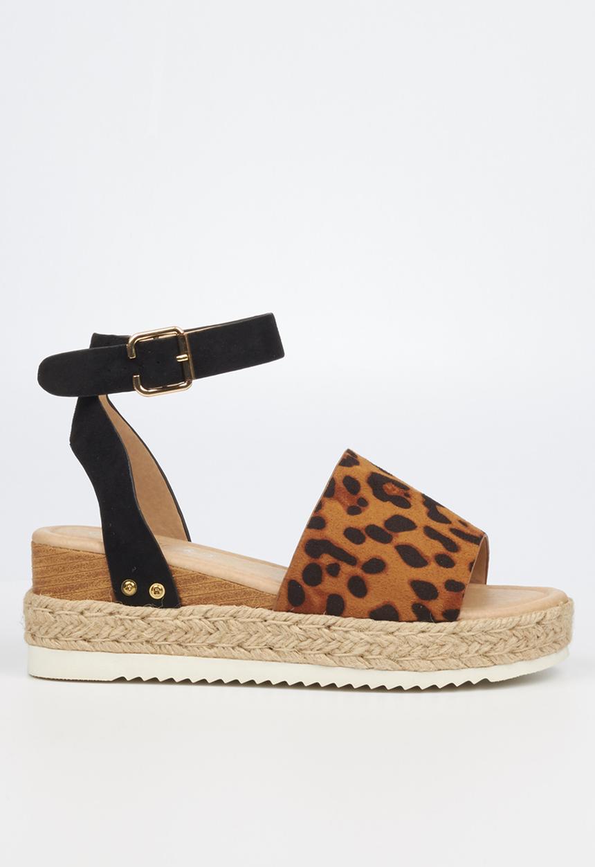 Miss Black - Steffi1 espadrille wedge heel - leopard