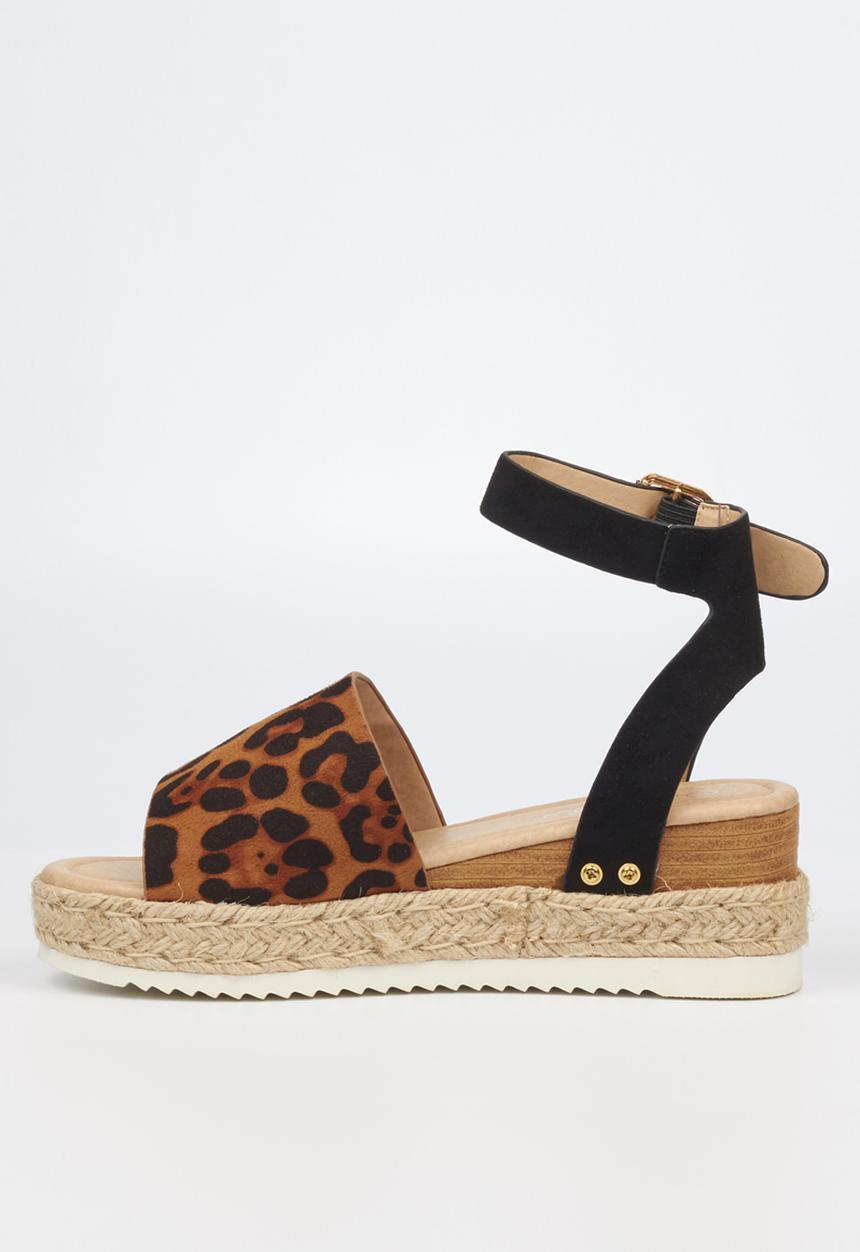 Miss Black - Steffi1 espadrille wedge heel - leopard