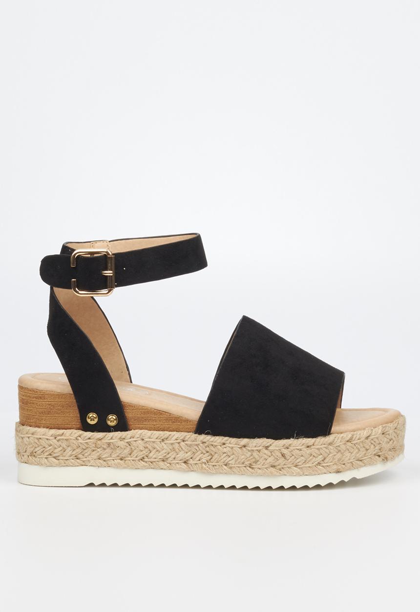 Miss Black - Steffi1 espadrille wedge heel - black