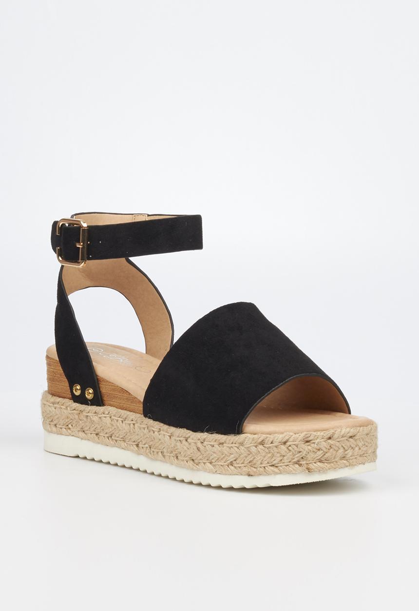 Miss Black - Steffi1 espadrille wedge heel - black
