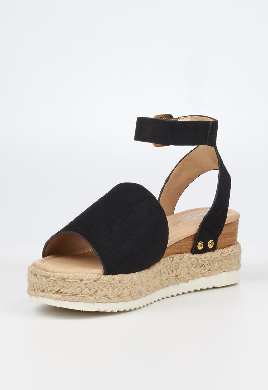 Miss Black - Steffi1 espadrille wedge heel - black