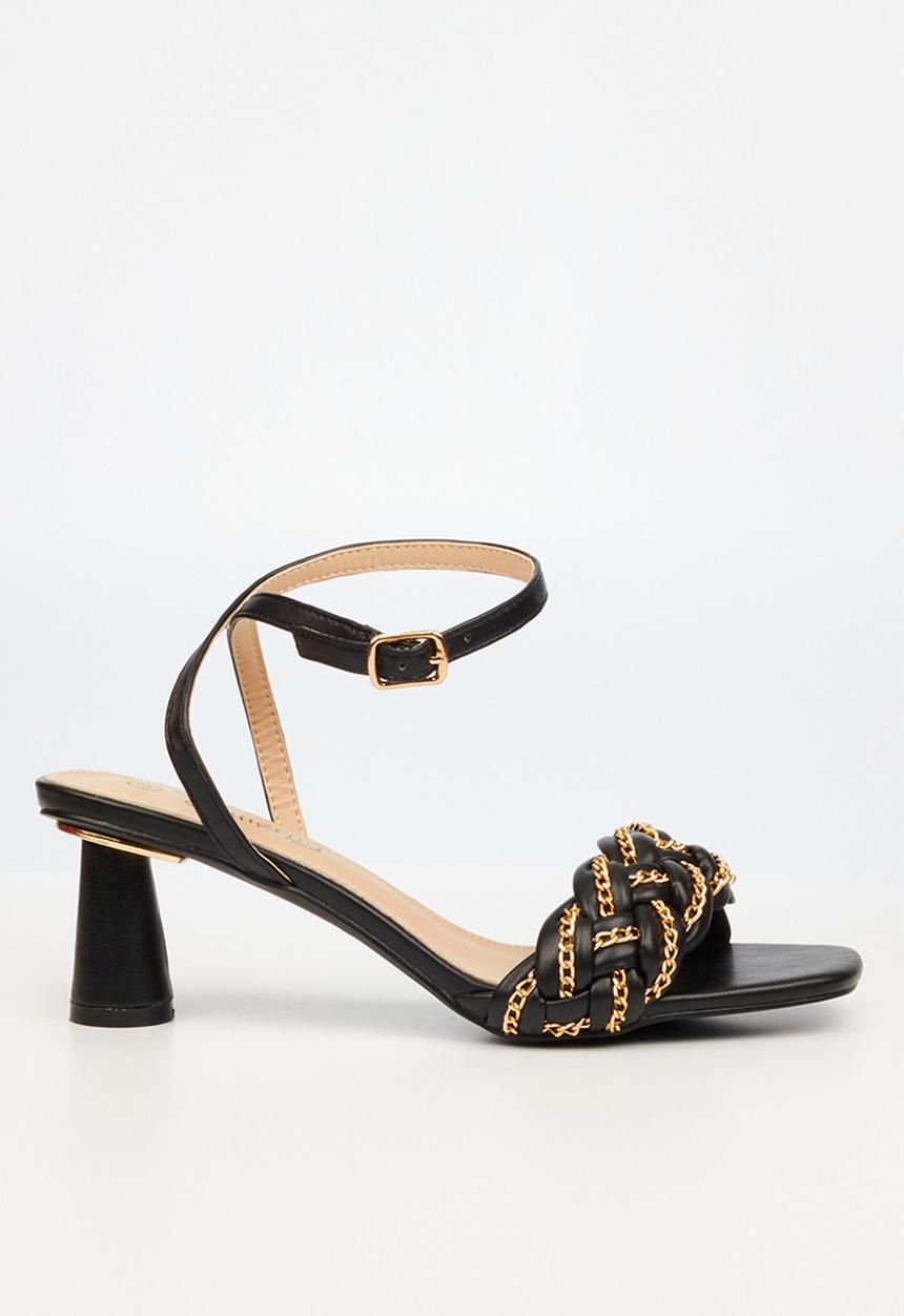 Butterfly Feet - Callie 1 ankle tie heel - black