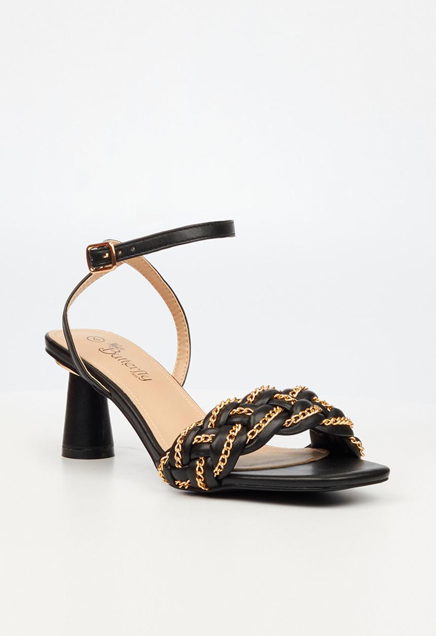 Butterfly Feet - Callie 1 ankle tie heel - black