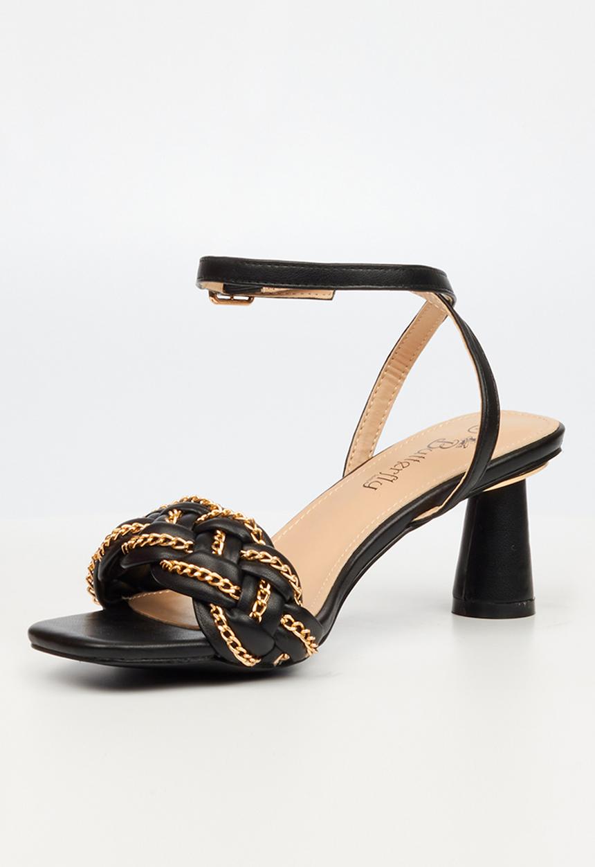 Butterfly Feet - Callie 1 ankle tie heel - black