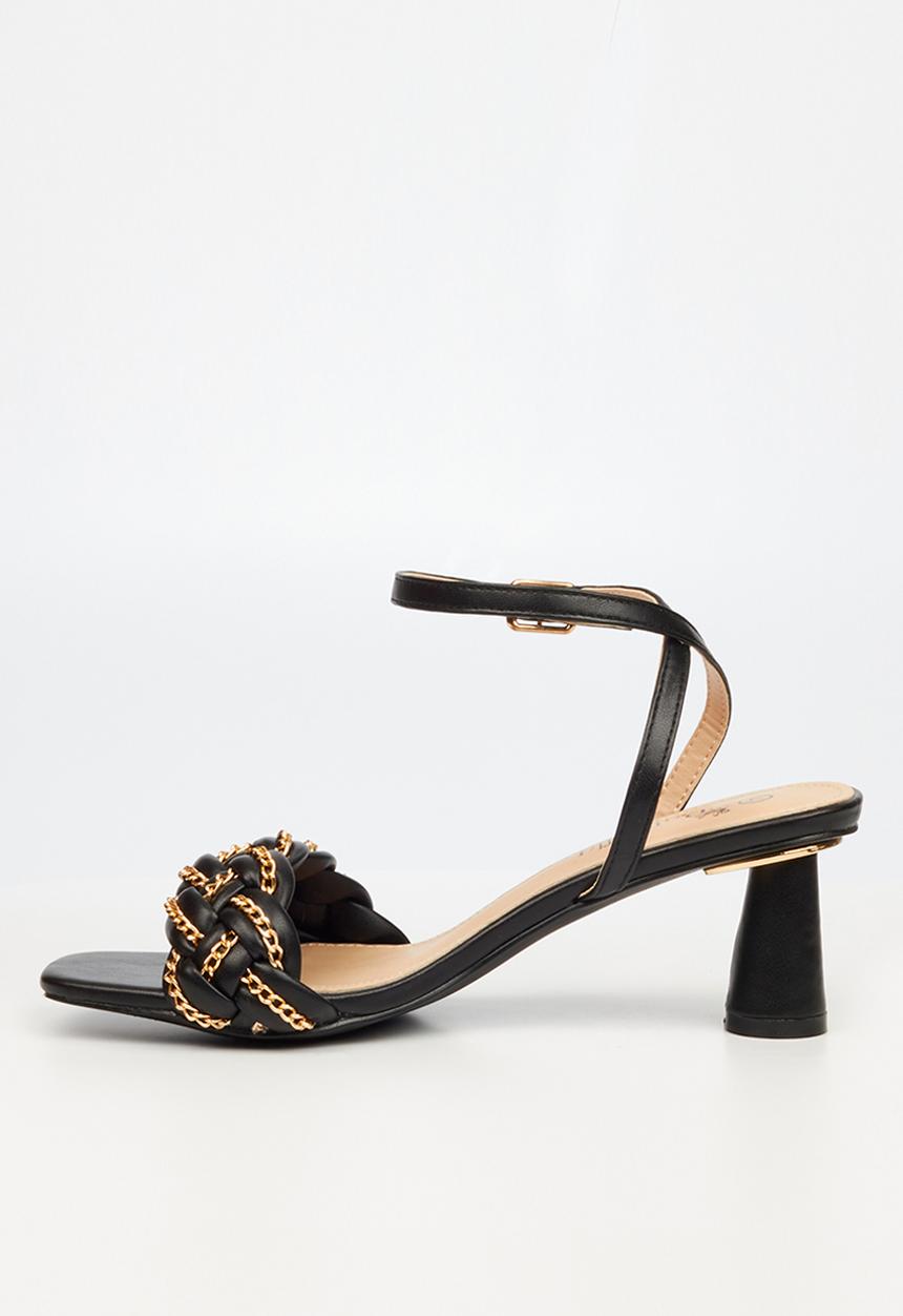 Butterfly Feet - Callie 1 ankle tie heel - black