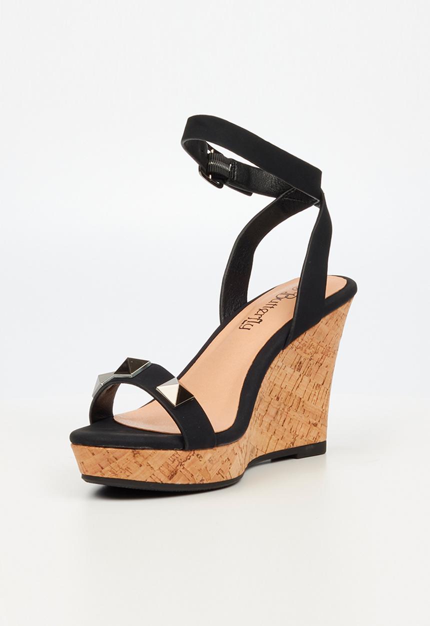 Butterfly Feet - Debra 5 wedge heel - black