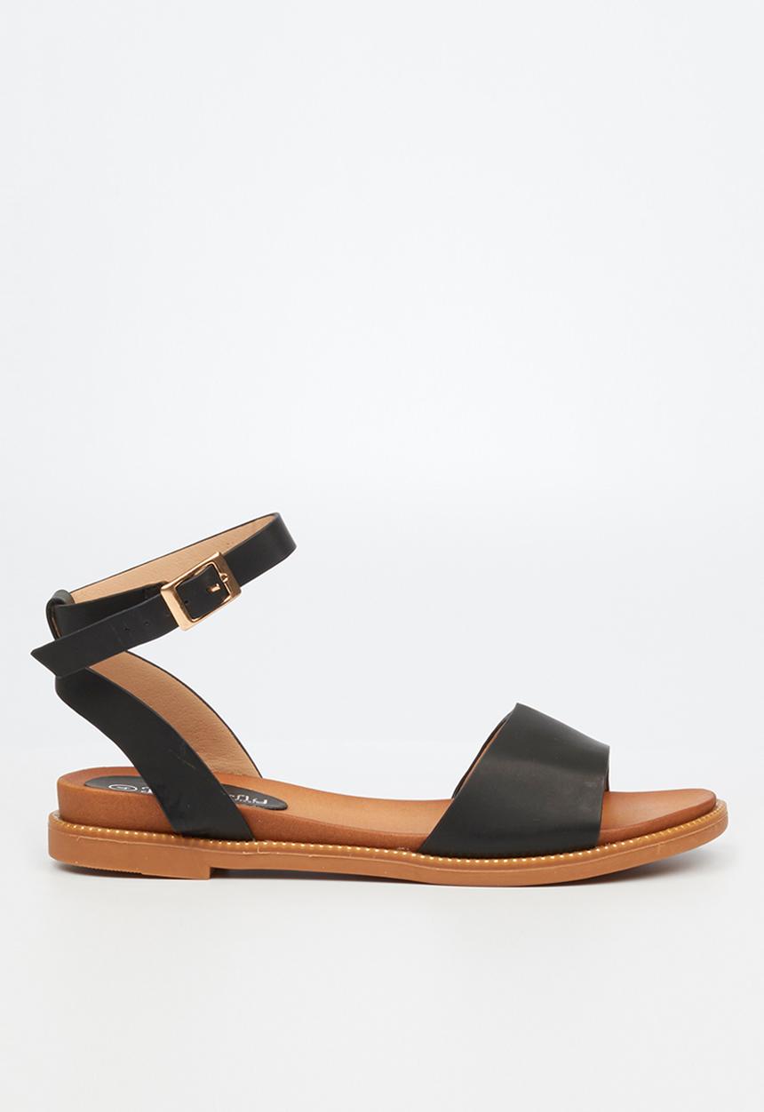 Butterfly Feet - Ellie 1 ankle tie sandal - black