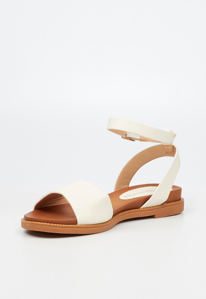 Butterfly Feet - Ellie 1 ankle tie sandal - white