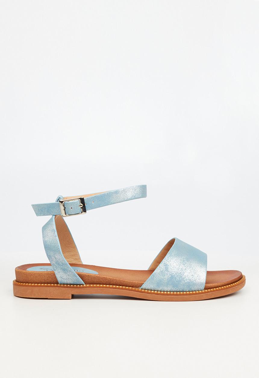 Butterfly Feet - Ellie 3 ankle tie sandal - blue