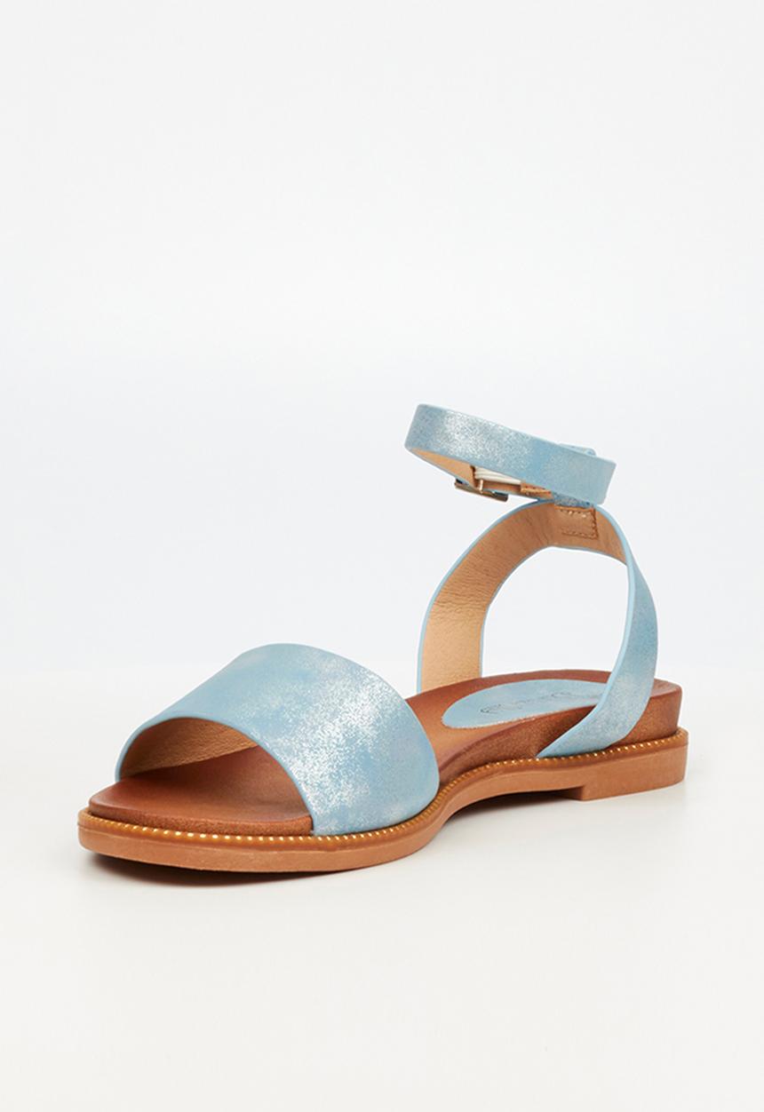 Butterfly Feet - Ellie 3 ankle tie sandal - blue